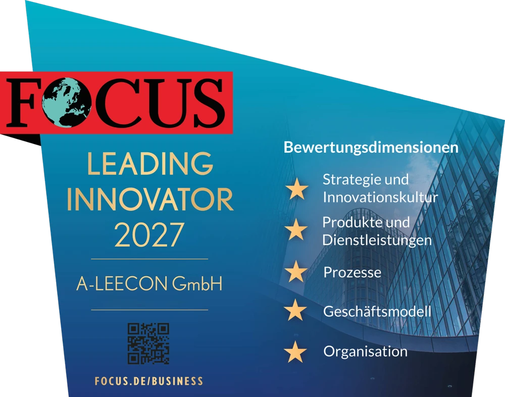 FOCUS Siegel Leading Innovator 2027 – A-LEECON GmbH