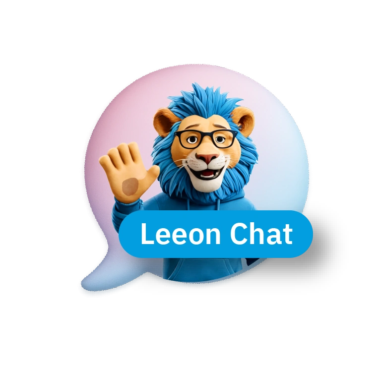 Leeon AI chat assistant mascot